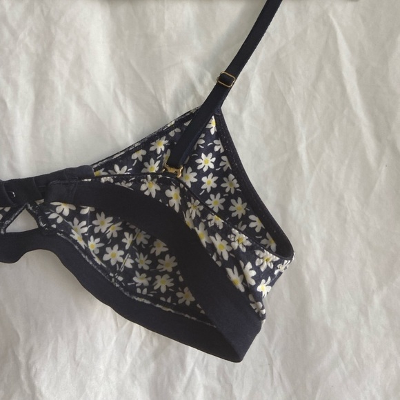 Madewell Cotton-Modal Mini Daisy bra Bralette size Medium - Picture 8 of 9